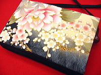 義若オリジナルのポシェット　金彩華扇